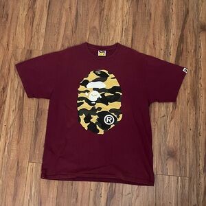 Burgundy Bape Shirt